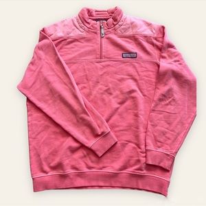 VINEYARD VINES Men's Coral Pink Quarter 1/4 Zip Pullover Sweater Size Large L